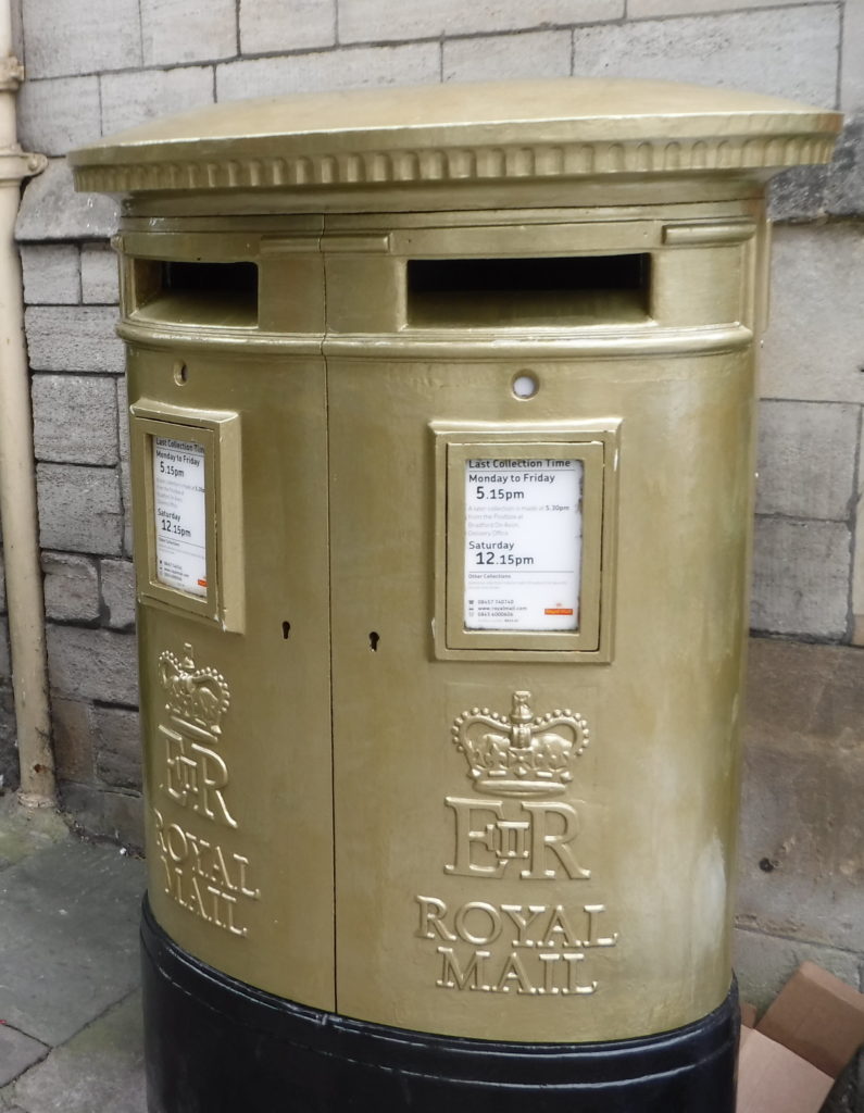 Gold Pillar Box