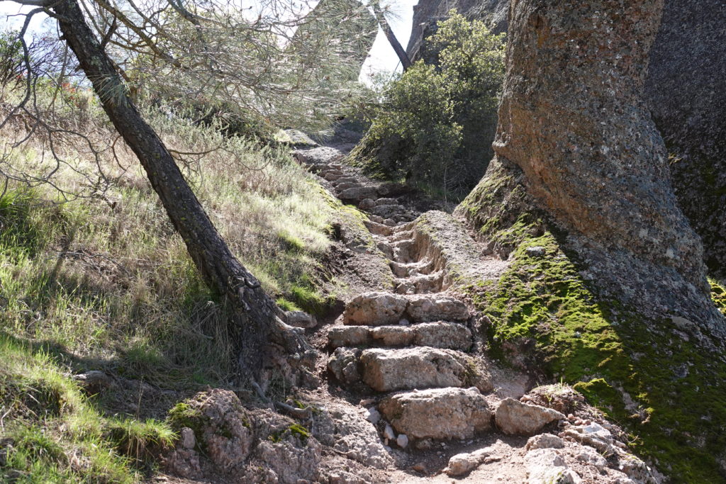 Steep and narrow trail